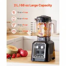 68 Oz 1400W Smoothie Blender Food Processor Blender For Kitchen - US A Type Plug(110-127V) - View 3