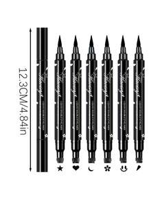 1支装黑色双头密封眼线笔防晕染易晕染浓淡两用开学季万圣节圣诞礼物