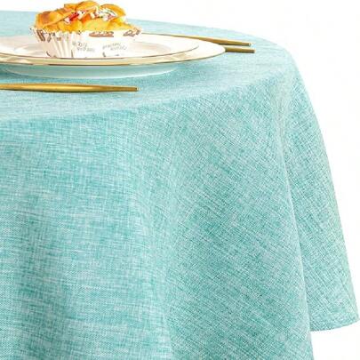 DWCN DWCN Tischdecke Leinenoptik Abwaschbar Tischdecke Outdoor Tischdecke Wetterfest Tischwäsche für Esszimmer, Garten, Party, Hochzeiten, Haushalt Wohnzimmer, Balkon
