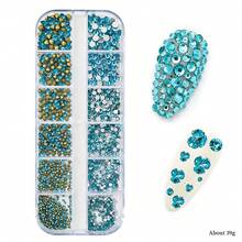 Conjunto de strass de cristal superbrilhante, tecido, arte de unhas e decoração de fantasias - joias de resina de alta reflexão, perfeito para designers de moda, cosplayers e estilistas de noivas, ótimo para presentes de Natal e Halloween, suprimentos para unhas à prova d'água e hipoalergênicos, pingentes para unhas - Multicolorido - Ver 11