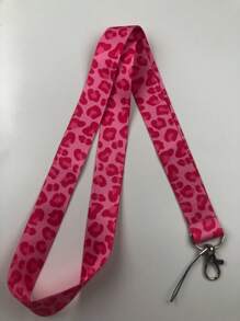 1pc Pink Leopard Print Teacher Lanyard For ID Badge Holder, Phone, Keys, With Key Ring, Great Gift For Women, Teachers, Students, Staff - New & Old Versions Sent Randomly School Car Accessories Cute Goth Y2k