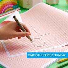 100Sheets Graph Paper Pad For Engineering, Architecture & Art - Matte Finish, Ideal For Math, Science, Drafting & DIY Projects, Grid Paper, Graphing Paper, Math Graph Paper, Square Paper, Math Paper