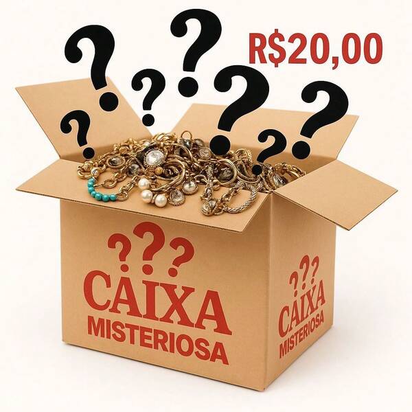 Poran Caixa Misteriosa de Bijuterias - Surpresas Brilhantes por Apenas R$ 20,00!