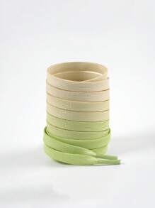 1 par de cordones de zapatos de moda con degradado de color, disponibles en múltiples colores, cordones elegantes para tenis, zapatos casuales, accesorios para zapatos
