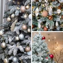 24PCS Snowy Artificial Pine Needles - Branches Twigs 10.6" Frosted Pine Picks Greenery Stems For Crafts, Wreaths, Garlands - Holiday Decor Snow Frosted Artificial Pine Branches Christmas Snowy Pine Needles Fake Greenery Pine Spray Picks For DIY Crafts - Green - View 4