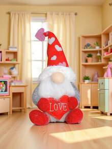 10.24 Inch Gray & Red Faceless Doll Decor, Cute Rudolph Elf Decor, Adorable Faceless Doll Decor, Christmas Decoration, Faceless Old Man Doll Christmas Party Supplies, Suitable For Christmas, Couple Gifts, Home, Living Room, Office Decor, Couple Outfits, New Year Decoration - Multicolor - View 2