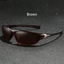 Unisex Fashion Sports Glasses, Classic Retro Plaid Pattern, Neutral Style, Tropical Beach Vacation Vibe, Shiny Material, Men's Classic Casual Retro Motorcycle Driving - F23-3B - View 16