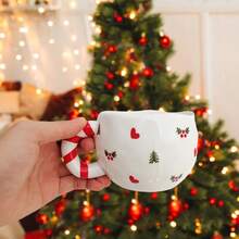 1 chiếc cốc cà phê gốm sứ 230ml/7.8oz, cốc cà phê Giáng sinh dễ thương, cốc trà gốm sứ thủ công dành cho ngày lễ, cốc matcha, thích hợp cho cà phê, sữa, ca cao, latte quế, quà tặng Giáng sinh và sinh nhật sáng tạo. - Nhiều màu - Xem 12