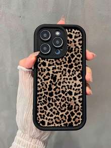 Cute Pink Lily Flower & Leopard Print Matte Anti-Drop Phone Case Compatible With IPhone 11, 12, 13, 14, 15, 16, 13 Pro Max, 16 Plus, XR, 7, 8 Plus, 17 Pro Max, AIR - 款式4(1pc) - 查看 2
