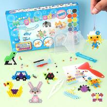 1500 مجموعة خرز قابل للذوبان في الماء 5 مم، ألعاب تعليمية للأطفال، خرز قابل للذوبان في الماء لصنع المجوهرات اليدوية مع خرز حسي، بخاخ ورق ملون، ملقاط، قالب مناسب كهدية عيد ميلاد لأطفال 5 سنوات وهدايا المناسبات، اكسسوارات فن إبداعي يدوي، الألوان عشوائية. - متعدد الألوان - مشاهدة 1