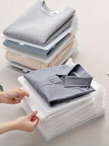 1/5/10/20 件可折叠衣物收纳盒，可堆叠节省空间的衬衫和裤子分类收纳架，带盖家用厨房篮子盒，方便取用，整洁，用于家庭整理、洗衣整理和储存的箱子和容器 - 白色 - 查看 11