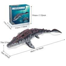 Juguete de dinosaurio Mosasaurus con control remoto de 2.4GHz, juguete de barco RC resistente al agua para piscina y exterior, juguete de agua para bañera y piscina, regalo de Navidad y cumpleaños para niños