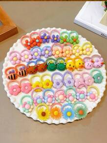 Zufällige Blume, Schleife, Tier Haargummis, süß und ungefährlich für das Haar, geeignet für Katze, Hund und kleine Tiere Dekoration