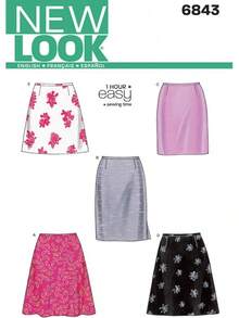 Simplicity New Look 6843 - Falda para Mujer, Talla A (8-10-12-14-16-18) - 1 - Ver 2