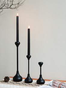 1 buc Suport de lumânare din lemn negru în formă de lacrimă, Suport minimalist pentru lumânări Wabi-Sabi și aromaterapie, Suport înalt romantic francez pentru lumânări, Potrivit pentru decorul casei, Suport de lumânări pentru sufragerie și sufragerie, Decor pentru evenimente și petreceri de nuntă, Cadou