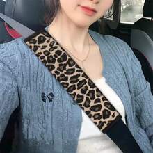 Easypie Selection 1PC Car Seat Belt Protective Cover, Car Anti-Stranglehold Shoulder Cover, Car Clothing, Anti-Wear Soft Cover, Car Supplies, Leopard Print Seat Belt Anti-Stranglehold