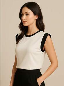 DONA TIKA Women Blouses - 黑與白 - 查看 2