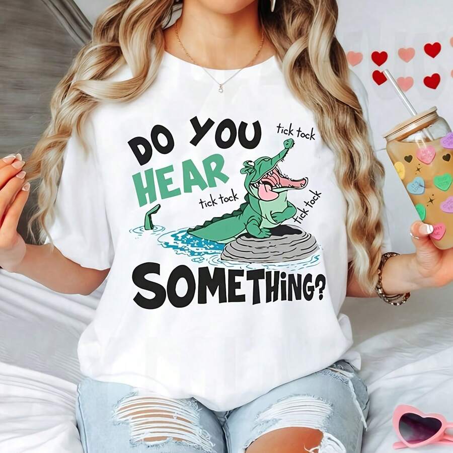 Vintage Tick-Tock The Odile Shirt, Odile Do You Hear Meg T-Shirt, Peter Pan And , Land Family Gift1 - 白色10 - 查看 1