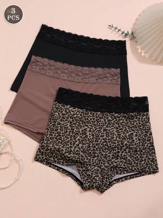 3pcs Women's Comfortable Hipster Panties