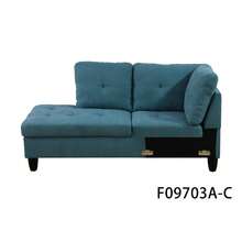 Luxury Teal Blue 3-Piece Plush Fabric Sofa Set With Storage Ottoman | [2 Options]2 Purchase Options: Complete Set With 2 Pillows Or Ottoman Only, Premium Sectional Couch With Solid Wood Frame, Easy Assembly - 綠色 - 查看 7