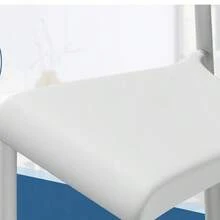 Juego de 4 sillas de comedor apilables modernas para cocina, de plástico con patas de metal, fáciles de montar, impermeables y resistentes a las manchas, para cocina, salón, restaurante, cafetería, interior y exterior. - Blanco - Ver 5