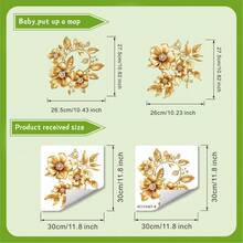 2pcs Floral Toilet Stickers To Add A Romantic Touch To Your Bathroom,Stickers,Wall Decal, Vinyl Decal For Home Decorations,Spring Decoration Items Refresh Your Home,Rama Decoration Stickers Gifts Birthday Graduation