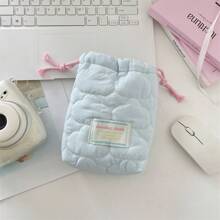 1 Peça Bolsa de Câmera Acolchoada com Estampa de Nuvem Fofa, Bolsa de Armazenamento CCD, Bolsa de Câmera à Prova de Queda e Poeira, Adequada para Armazenamento de Câmera de Cartão Preto, Simples e Portátil, à Prova de Queda e Arranhões, Uso Multipropósito ao Ar Livre, Acessórios de Câmera, Necessidades de Viagem ao Ar Livre, Necessidades de Cruzeiro, Necessidades de Dormitório, Presente de Aniversário, Presente de Dama de Honra, Presente para Mãe, Presente para Professor, Presente do Dia dos Namorados, Estojo de Carregador, Bateria Portátil, Carregador de Telefone, Acessórios de Câmera Digital