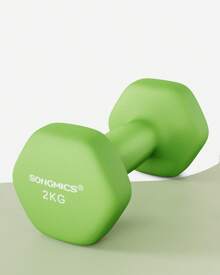 SONGMICS Dumbbells Set Of 2 Dumbbells Hexagon Neoprene Coating Strength Training Workout Fitness Training Home