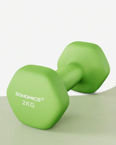  SONGMICS Dumbbells Set Of 2 Dumbbells Hexagon Neoprene Coating Strength Training Workout Fitness Training Home