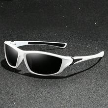 Unisex Fashion Sports Glasses, Classic Retro Plaid Pattern, Neutral Style, Tropical Beach Vacation Vibe, Shiny Material, Men's Classic Casual Retro Motorcycle Driving - F23-3B - View 5