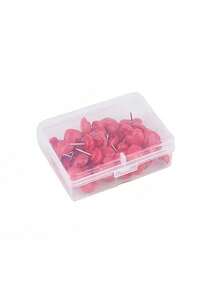50pcs Creative Heart Shaped Thumb Tacks, Cute Pink Heart Shaped Pushpins, Iron Material, Suitable For Home, School And Office Decor, Boxes, Creative Heart-Shaped Small Nails, Colorful Heart Pushpins, For Photo Wall, Map And Corkboard,Back To School,School Supplies - Pink - View 18