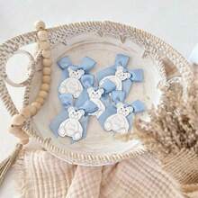 10/30/50/100/200pcs Customized Acrylic Mirror Teddy Bear Tags Personalized Baby Shower Christening Gift Name Acrylic Tags Party Favor Decorations, Personalized Mirror - Multicolor - View 4