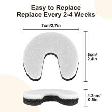 Pet Water Fountain 6/12/18/24PCS Filters, Washable Replacement Filters With Triple Filtration System, Pet Drinking Fountain Filter For Cat Water Fountain