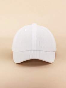 1pc Versatile Corduroy Baseball Cap, Warm Outdoor Cap For Kids - 1PC - View 5