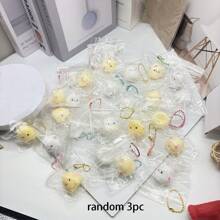 3pcs Individually Packaged Plastic Squeeze Chicken Toys With Decorative Pendants In Different Colors - Slow Rebound Stress Relief Toys Suitable For Young People, Party Favors, Halloween Gifts
