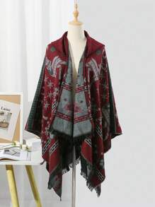 1pc Star Embroidered Shawl Cape Scarf For Dress - Multicolor - View 19