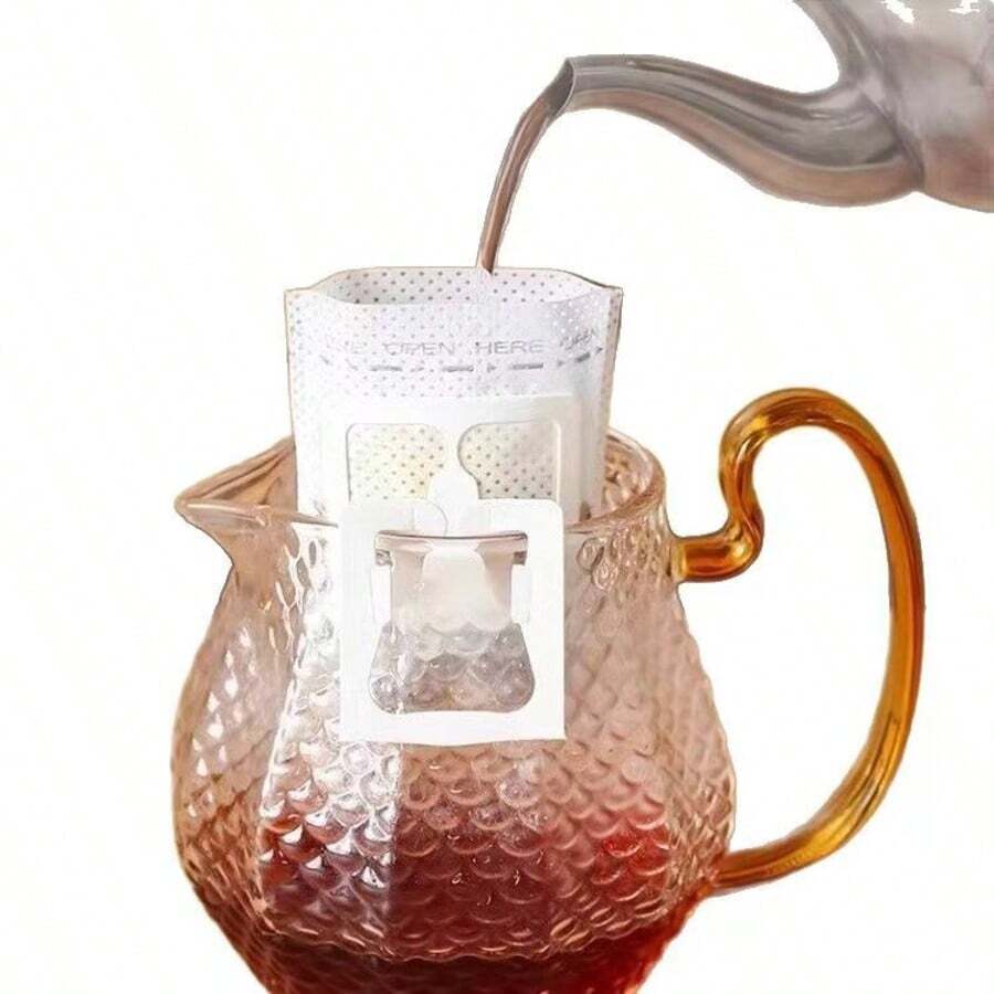 100 piezas de papel de filtro de café no tejido de alta calidad de 9 cm x 7,5 cm - Estilo minimalista, filtración eficiente, adecuado para la preparación de café