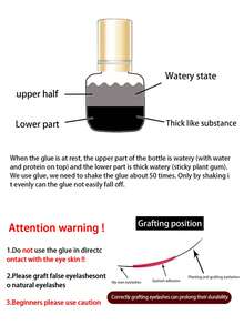 5ml Personal Eyelash Gel, Lasting And Tasteless, Waterproof Eyelash Extension Gel - Lasting For 45 Days, Tasteless, Non Irritating, Anti Allergy Formula - Very Suitable For Home Use, Fast Drying Strong Eyelash Gel, Long-Lasting DIY Eyelash Gel Lash Glue,Eye Lash Glue - Black - View 9