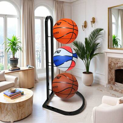 Semicircular Base Ball Rack, Home Storage Organizer For Basketball, Football, Volleyball Display Stand