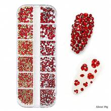 Conjunto de strass de cristal superbrilhante, tecido, arte de unhas e decoração de fantasias - joias de resina de alta reflexão, perfeito para designers de moda, cosplayers e estilistas de noivas, ótimo para presentes de Natal e Halloween, suprimentos para unhas à prova d'água e hipoalergênicos, pingentes para unhas - Multicolorido - Ver 15