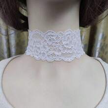 ​1Pcs Minimalist Lace Choker Necklace Bone Chain Neck Chain Elegant Versatile Style Elegant Women's Accessory ​ ​ - White Three - View 11
