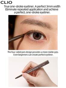 Clio K-Beauty 極致凝膠眼線筆 3mm 凝膠/果凍眼線筆 高顯色 高顯色度 塗抹順滑 持久 霧面 防水 防汗 適合日常妝容 韓系妝容風格 - 04 GRAY BROWN - 查看 5