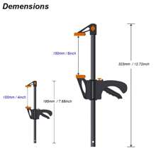 Woodworking Clamp F Bar Hard Quick Slid Release Ratchet Speed Squeeze Clip Kit Long Carpenter Set Nylon Gadget Wood Work Hand Tool Carpentery DIY 4inch 6inch
