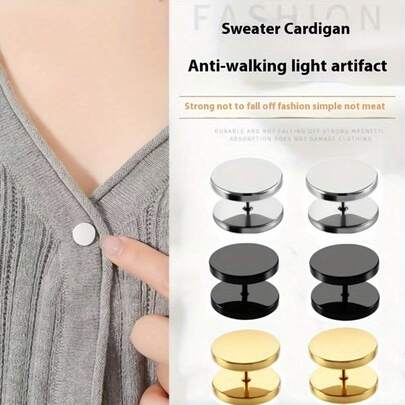 12/6/3pcs New Simple Spiral Buckle - Anti-Flashing Gadget, Seamless Detachable Design, Suitable For Cardigans, Sweaters And Knitted Tops - Fashionable Decorative Button Accessories