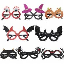 1pc Halloween Party Costume Makeup Funny Glasses, Demon Ghost Festival Atmosphere Glasses Frame