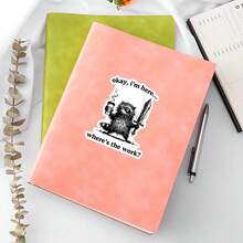 Okay I'm Here Sticker, Low-Energy Mood Statement For Laptops, Workspaces, Water Bottles, Journals, Desks, Great For Introverts, Overthinkers, And Anyone Just Barely Showing Up, Funny Gift For Coworkers Or Burnout Besties - Multicolor - View 5