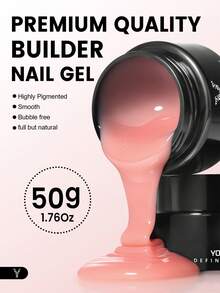 YOKEFELLOW Gel đắp móng 50g dùng để nối dài và làm chắc móng, gel đắp móng màu hồng dạng thạch, có thể tháo gỡ dễ dàng, sử dụng đèn UV LED, làm dày móng lâu trôi, lý tưởng cho sử dụng tại salon và làm quà tặng ngày lễ cho phụ nữ và bé gái. Sản phẩm mới YMH08 Nails - Nhiều màu - Xem 4