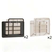 2 Stück moderner Gusseisen Wandhalterung ohne Bohrung. Box Halter, WLAN Regal, WLAN Wandhalterung für Set-Top Box, breite flache Plattform Kabelbox Halter, einfache Installation Mehrfachsteckdose und Modemhalterung, Routeraufbewahrungsbox, WLAN Halterung, Wandhalterung für Set-Top Box