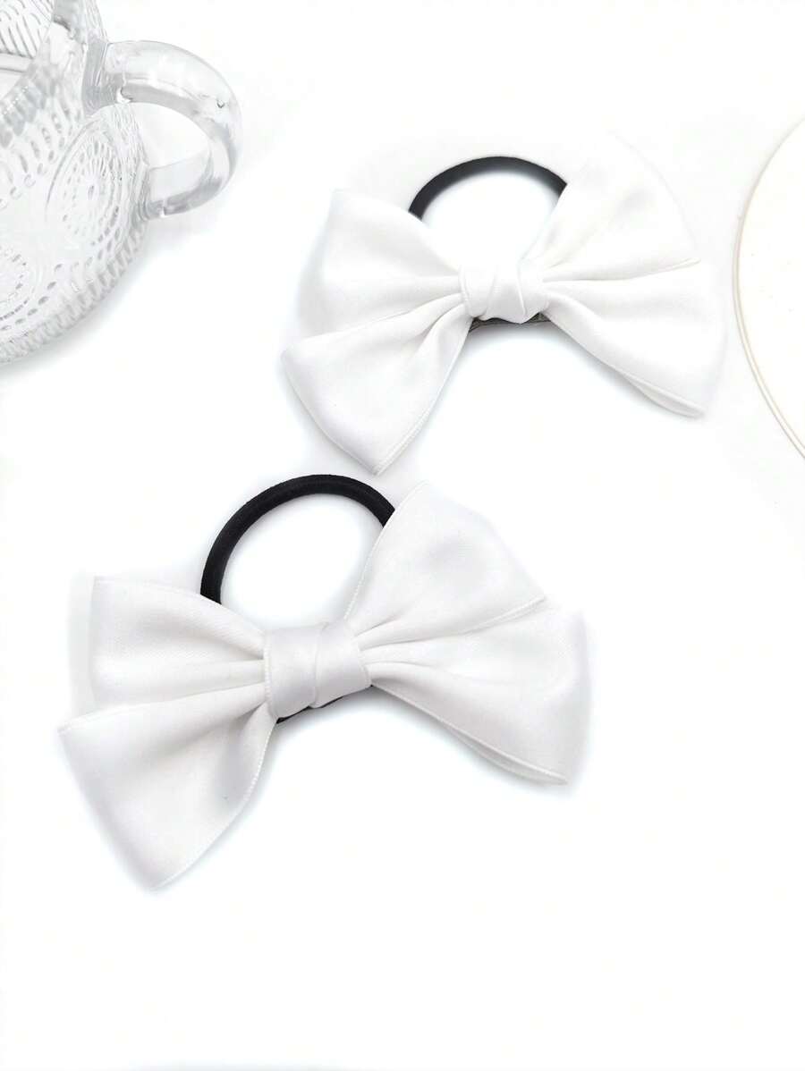 2pcs Fashionable & Elegant Bowknot Hair Scrunchies, Home Beauty Women Accessory Gifts ,Gifts