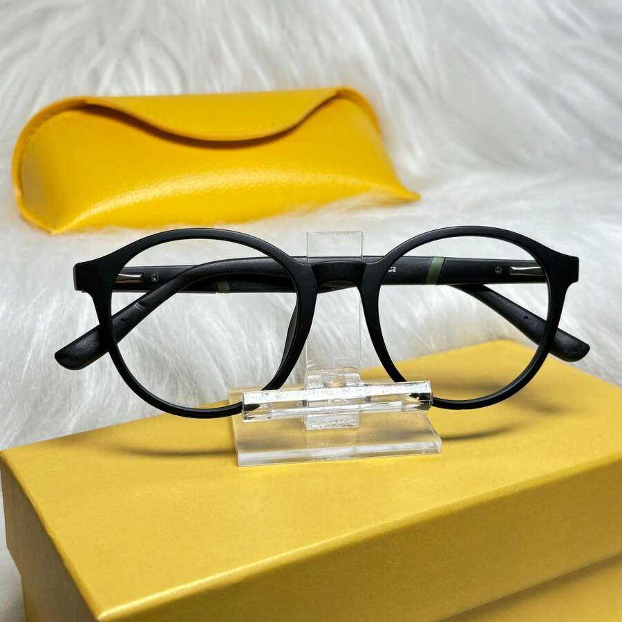 Round Prescription Glasses For Men, TR High Resistance, Circle, Size M - xanh - Xem 1